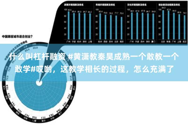 什么叫杠杆融资 #黄潇教秦昊成熟一个敢教一个敢学#哎哟，这教学相长的过程，怎么充满了