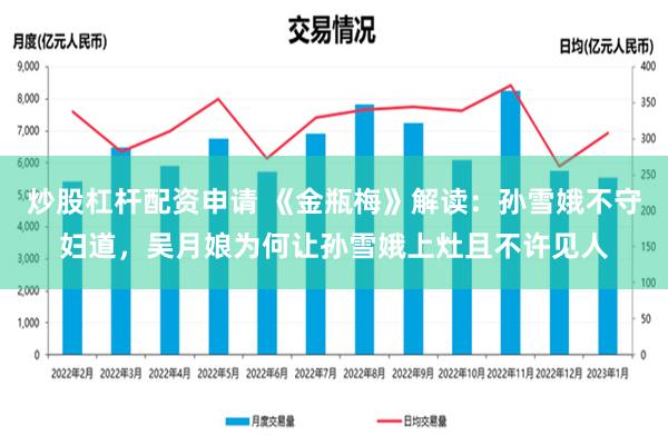 炒股杠杆配资申请 《金瓶梅》解读：孙雪娥不守妇道，吴月娘为何让孙雪娥上灶且不许见人